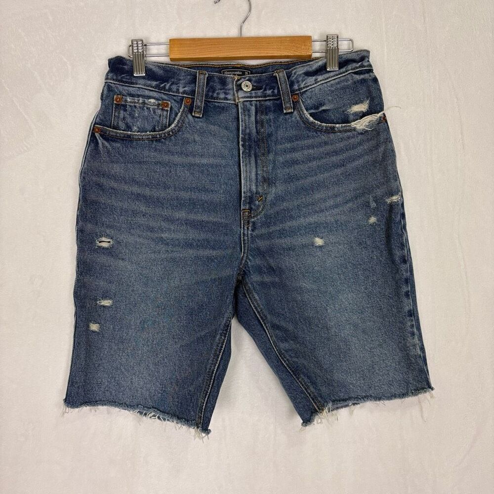 Abercrombie & Fitch Women's High Rise 8" Inseam Bermuda Jean Shorts Size 6